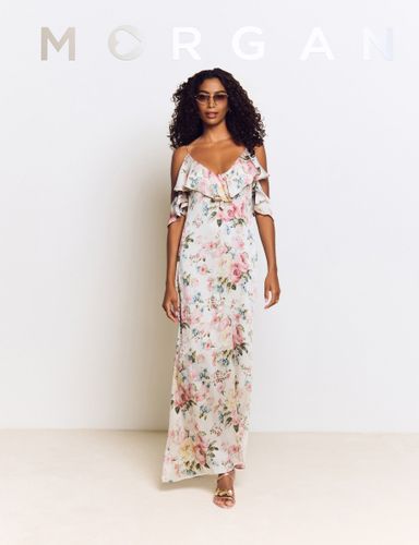 Robe longue droite imprimée - Morgan - Modalova