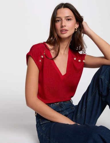 T-shirt manches courtes rouge femme - Morgan - Modalova