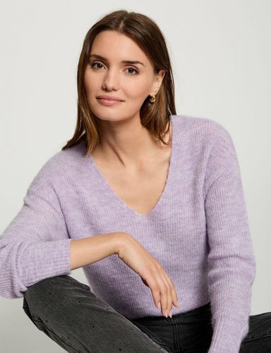 Pull col en V parme femme - Morgan - Modalova