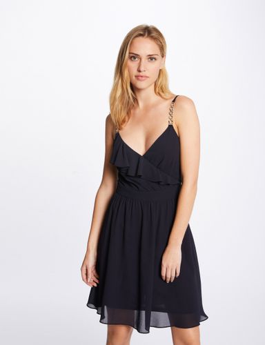 Robe patineuse avec col cache-coeur marine - Morgan - Modalova