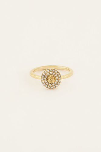 Bague à initiale avec strass | - My jewellery - Modalova