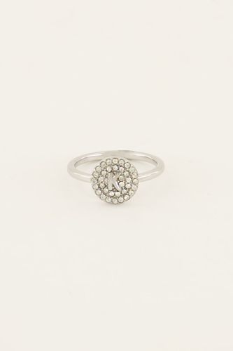 Bague à initiale avec strass | - My jewellery - Modalova