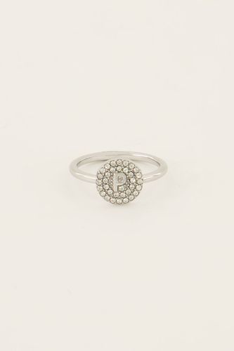 Bague à initiale avec strass | - My jewellery - Modalova