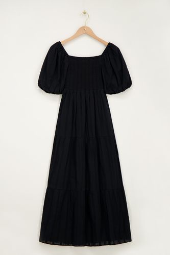 Robe maxi à smocks et manches bouffantes | - My jewellery - Modalova