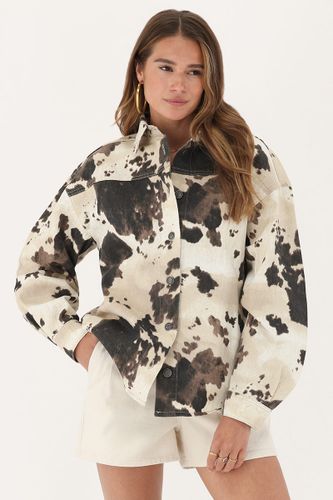 Chemisier oversize en jean avec imprimé vache | - My jewellery - Modalova