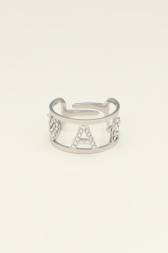 Bague ajustable à initiale | - My jewellery - Modalova