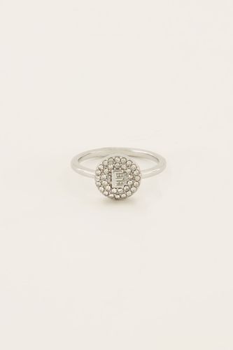 Bague à initiale avec strass | - My jewellery - Modalova