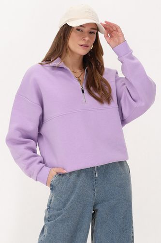 Pull demi-zip lilas | My Jewellery - My jewellery - Modalova
