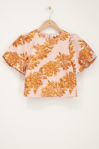 Top en jacquard avec détails floraux | - My jewellery - Modalova
