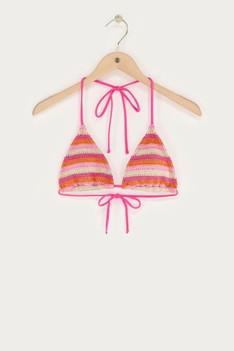 Haut de maillot de bain triangle en crochet avec rayures | - My jewellery - Modalova