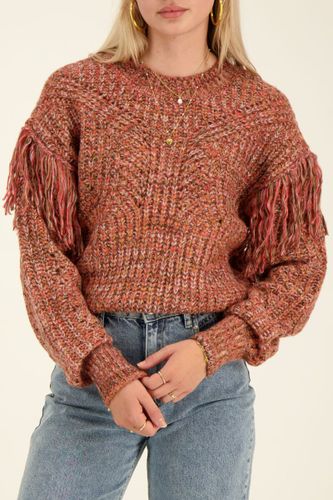 Pull en maille chinée multicolore avec des franges | - My jewellery - Modalova