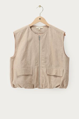 Veste sans manches ballon blanche avec fermeture éclair | - My jewellery - Modalova