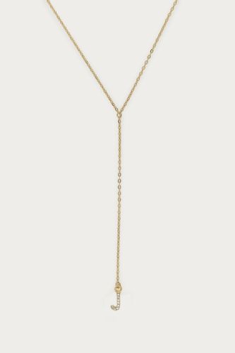 Long collier en Y à initiale avec strass | - My jewellery - Modalova