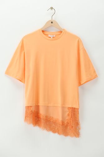 T-shirt satiné avec détails en dentelle | - My jewellery - Modalova