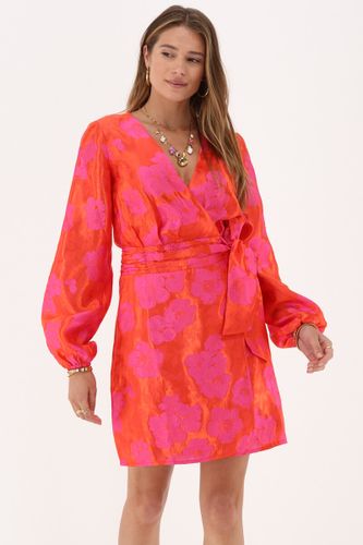 Robe portefeuille en jacquard avec fleurs | - My jewellery - Modalova