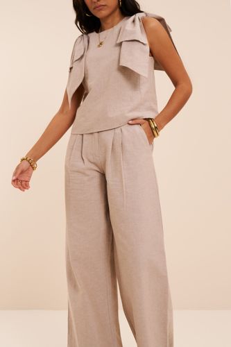 Pantalon large aspect lin | - My jewellery - Modalova