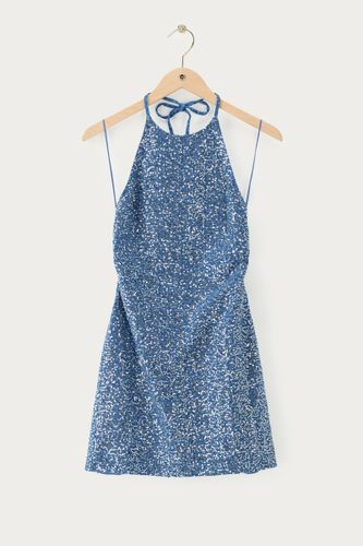 Robe halter en denim à sequins | - My jewellery - Modalova