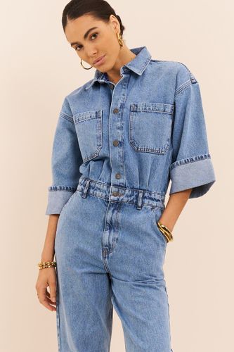 Combinaison en denim à revers | - My jewellery - Modalova