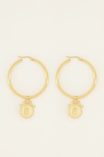 Créoles Bold Spirit avec médaillon | - My jewellery - Modalova
