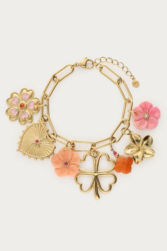 Bracelet Botanicalà charms avec trèfle et fleurs | - My jewellery - Modalova