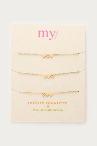 Ensemble de 3 bracelets à 3 coeurs | - My jewellery - Modalova
