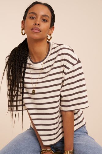 T-shirt boxy à rayures blanches | - My jewellery - Modalova