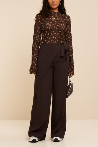 Pantalon large foncé asymétrique | - My jewellery - Modalova
