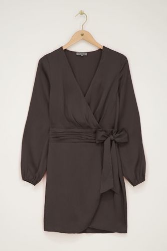 Robe portefeuille foncé avec ceinture | - My jewellery - Modalova