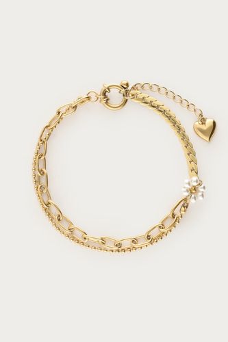 Bracelet double avec fleur en perles fantaisie | - My jewellery - Modalova