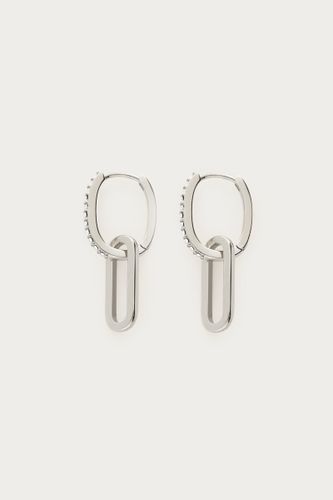 Boucles d’oreilles Ear game à double anneau ovale avec strass | - My jewellery - Modalova