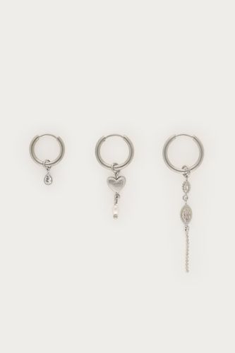 Ensemble de trois créoles Ear game cœur et strass | - My jewellery - Modalova