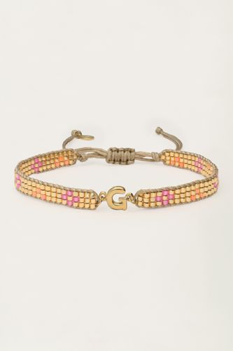 Bracelet à initial en corde avec perles miyuki | - My jewellery - Modalova