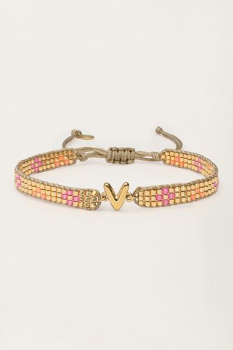 Bracelet à initial en corde avec perles miyuki | - My jewellery - Modalova
