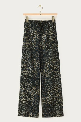 Pantalon en lin à imprimé léopard | - My jewellery - Modalova