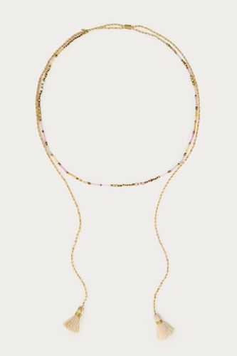 Collier Art en cordon tressé clair avec perles fantaisie | - My jewellery - Modalova