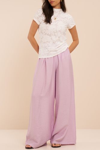 Pantalon large basique lilas avec élastique | - My jewellery - Modalova