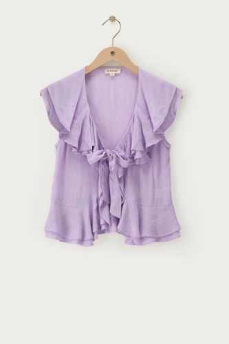 Top à volants lilas avec nœud | - My jewellery - Modalova