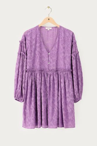 Robe en jacquard violet à volants | - My jewellery - Modalova