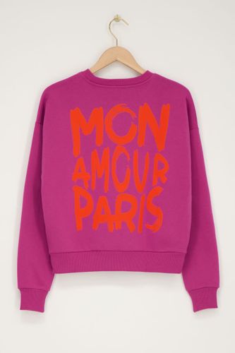 Sweat avec"Mon amour Paris"orange | - My jewellery - Modalova