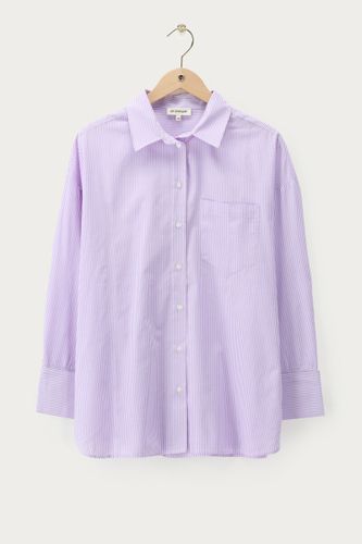 Chemise oversize violette à rayures | - My jewellery - Modalova