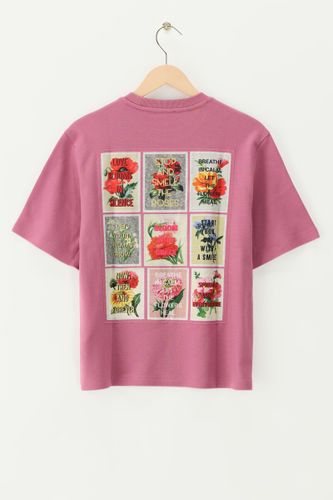 T-shirt rose à motif floral | - My jewellery - Modalova