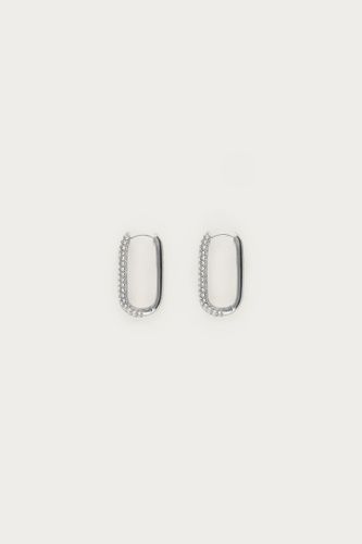 Créoles rectangulaires avec cristaux | - My jewellery - Modalova