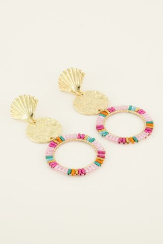 Boucles d'oreilles coquillage et anneau coloré | - My jewellery - Modalova