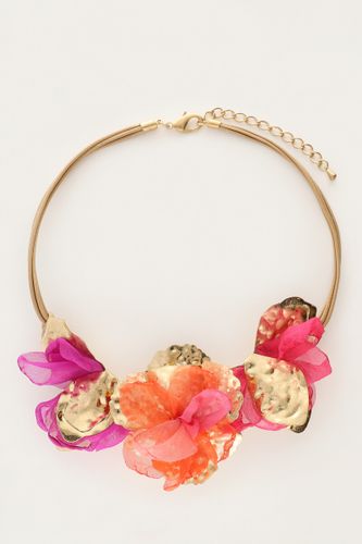 Collier avec fleurs aspect soie | - My jewellery - Modalova