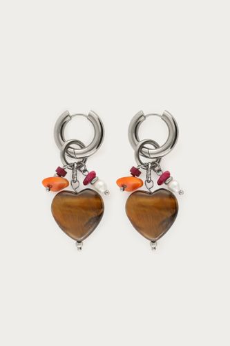 Boucles d’oreilles Sunrocks coeur et perles fantaisie | - My jewellery - Modalova