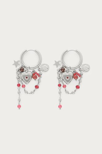 Boucles d'oreilles Sunrocks cœur et perles fantaisie | - My jewellery - Modalova