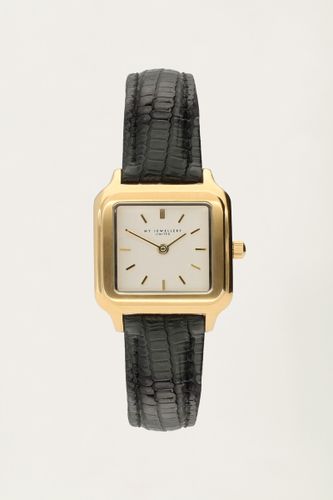 Montre carrée avec bracelet en cuir | - My jewellery - Modalova