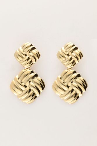 Boucles d'oreilles vintage carré tressé | - My jewellery - Modalova