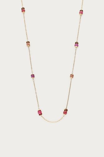 Collier Vintage avec perles fantaisie rouges et violettes | - My jewellery - Modalova