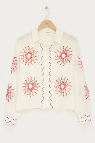 Chemise blanche avec soleils brodés | - My jewellery - Modalova